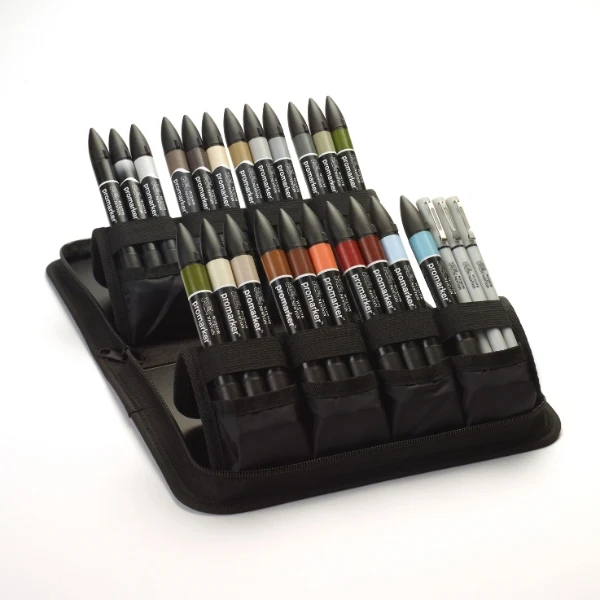 Winsor & Newton - ProMarker Mixed Set Interiors Wallet 25+1