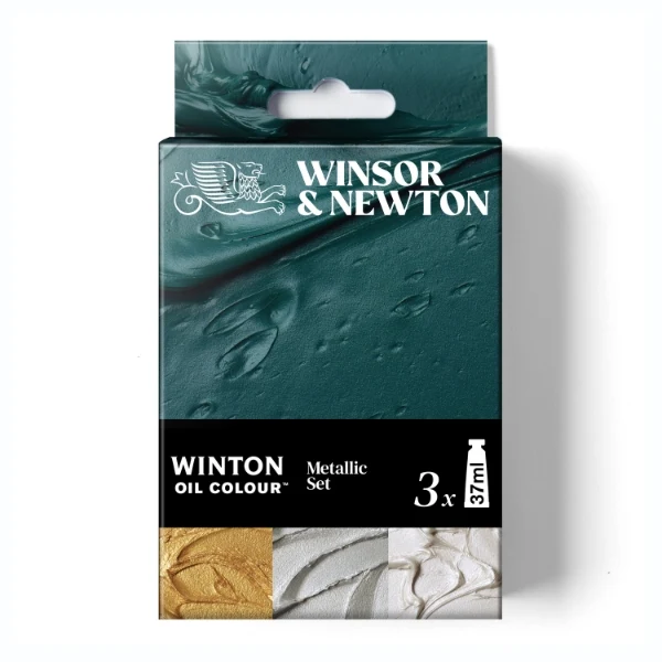 Winsor and Newton - Winton Oil Colour - 3x37ml - Metallic set