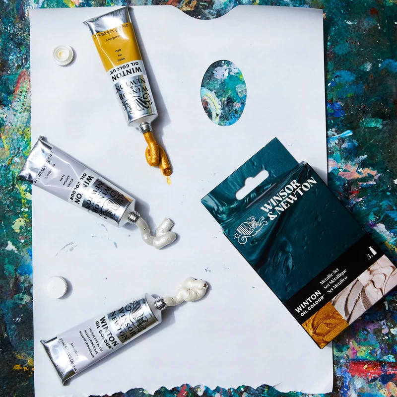 Winsor and Newton - Winton Oil Colour - 3x37ml - Metallic set
