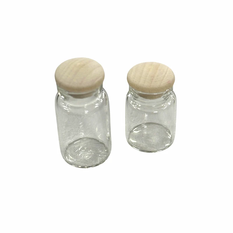Vorratsglas mit Holzdeckel 2er Set