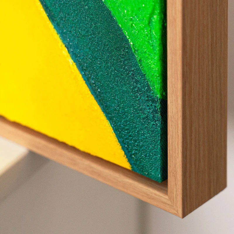 Bilder set mit Rahmen Original Farbenfroh Gemälde Handgemalt