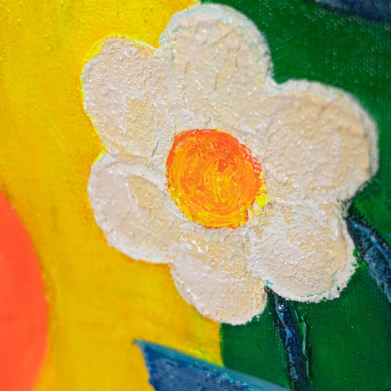 Bilder set mit Rahmen Original Farbenfroh Gemälde Handgemalt