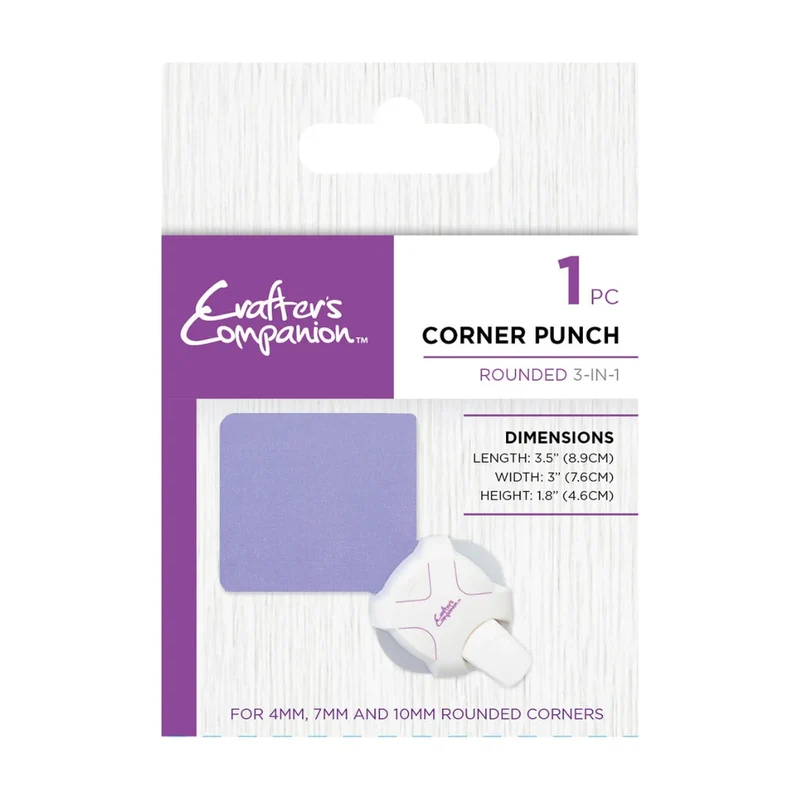 Crafter's Companion - 3 sizes In-1 Rounded Corner Punch