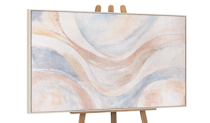 Handgemaltes Acrylbild für die Arztpraxis „Windlinien“