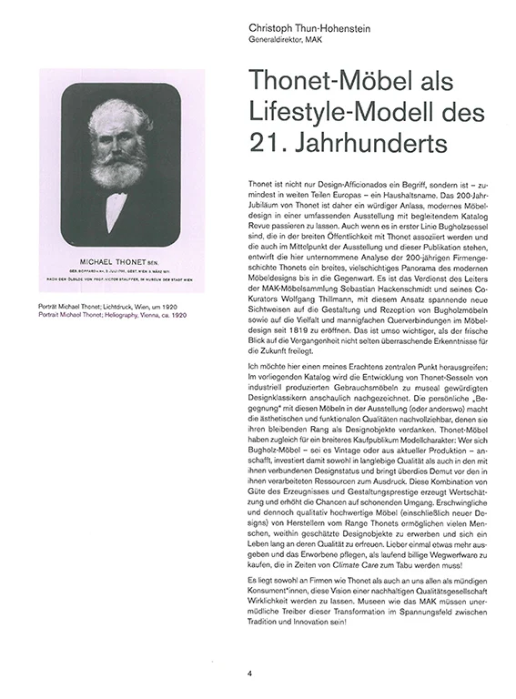 BUGHOLZ, VIELSCHICHTIG - Thonet und das moderne Möbeldesign