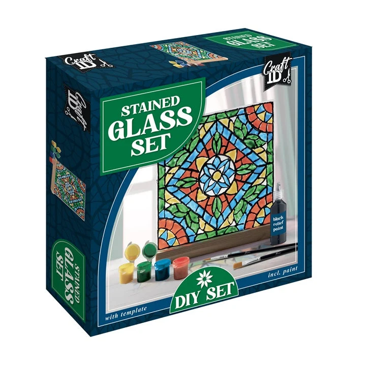 Stained Glass Set for Painting on Glass, 9-Piece