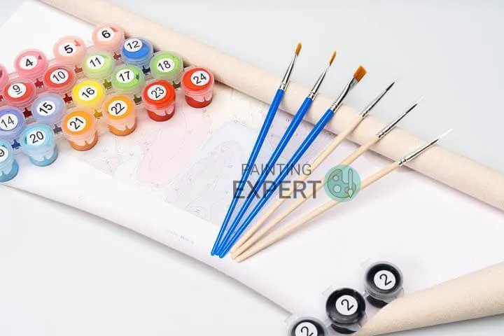 Malen nach Zahlen Frau und Fuchs
