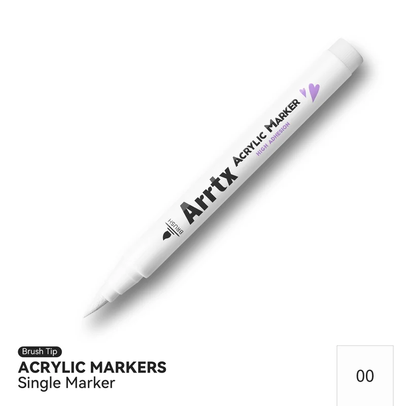 Arrtx Single Color Acrylic Paint Marker White Color 00