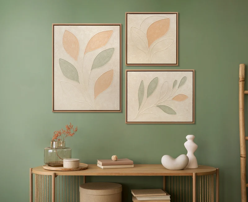 Bilder set mit rahmen Original Gemälde Handgemalt