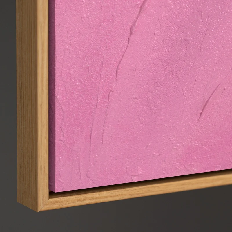 Strukturiertes Leinwandbild im Rahmen ruhige Kunst „Zuckerschleier“