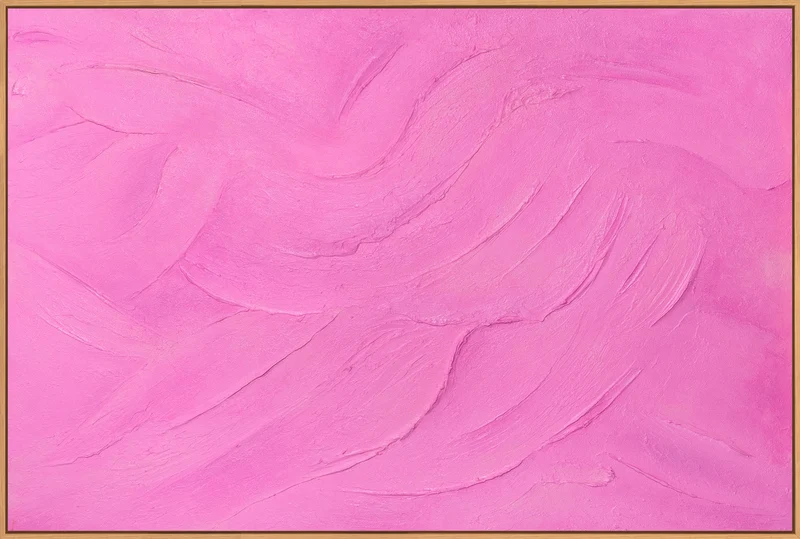 Strukturiertes Leinwandbild im Rahmen ruhige Kunst „Zuckerschleier“