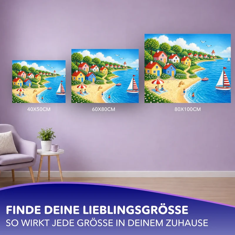 Malen nach Zahlen - Küstenzauber in Farbe