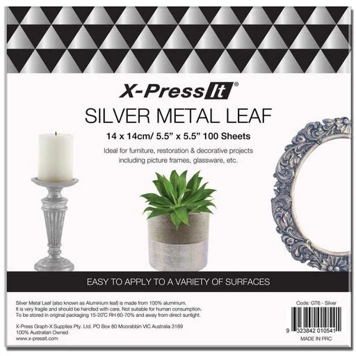 Xpress-It Silver Metal Leaf 100 sheets