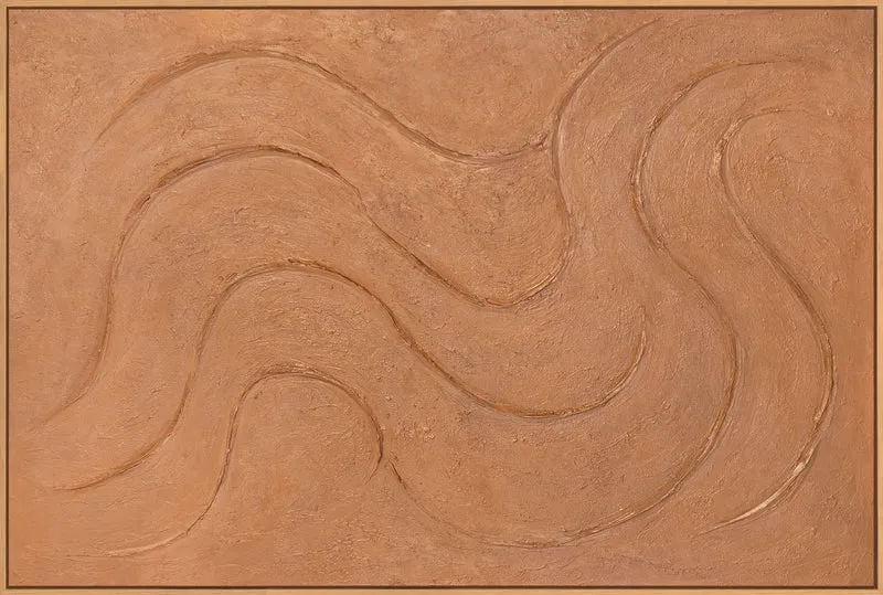Acrylmalerei im Rahmen organisches Leinwandbild „Warme Rhythmen“