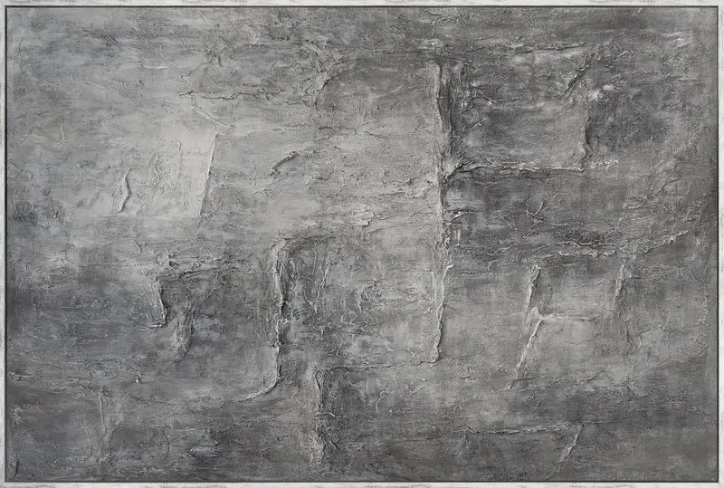 Handgemalte Bilder im Rahmen texturierte Abstrakte Kunst „Erinnerung des Steins“