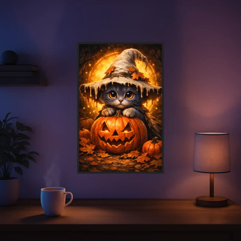 Diamond Painting - Die kleine Kürbishexe "Limited Edition"