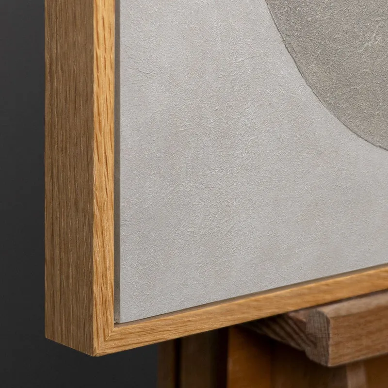 Moderne Acrylmalerei im Rahmen geometrisches Leinwandbild „Stille der Geometrie“