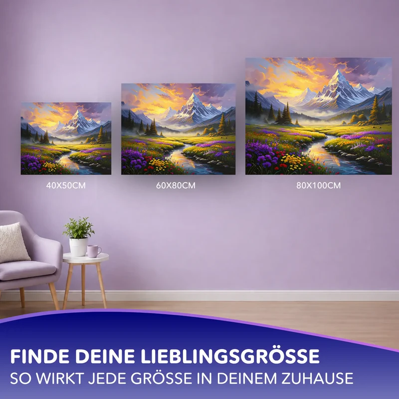 Malen nach Zahlen - Blütenmeer im Tal
