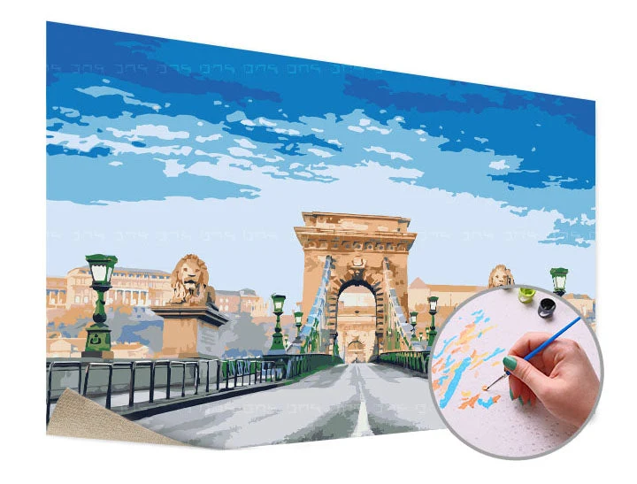 Paint by Numbers Bridge in Budapest | Medium Difficulty