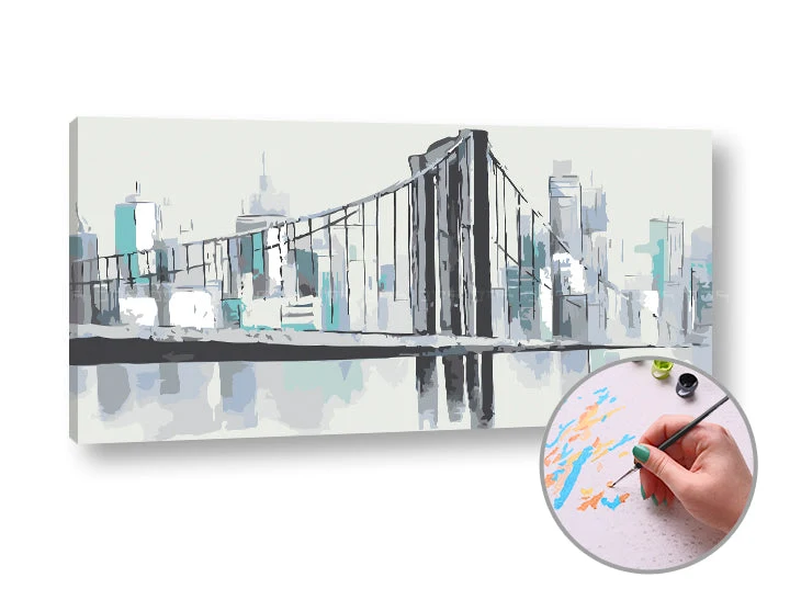 Paint by Numbers Bridge Over the River | Low Difficulty