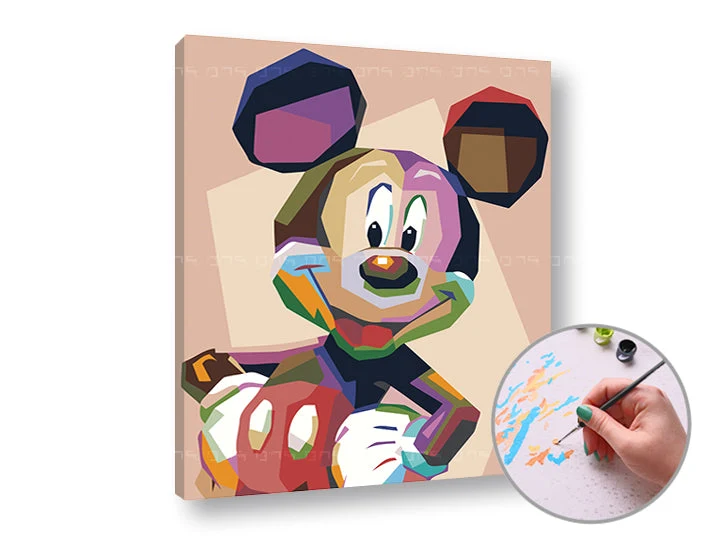 MICKEY MOUSE Paint by Numbers | Low Difficulty