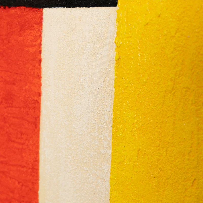 Abstraktes Gemälde im Rahmen geometrische Wandkunst „Kontraste“