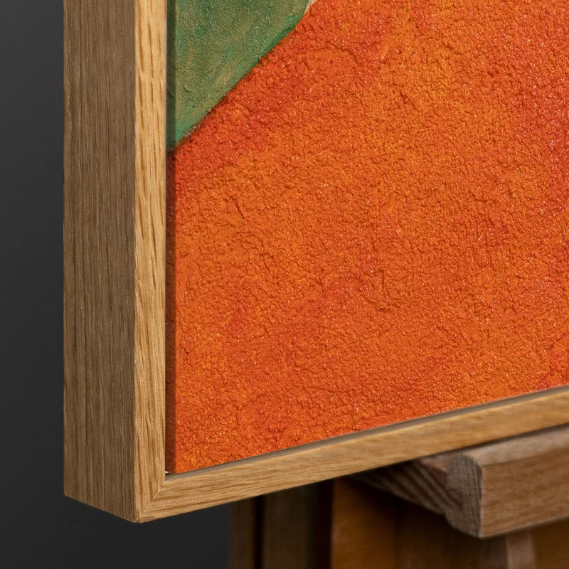 Moderne Acrylbilder mit geometrischer Struktur im Rahmen „Ordnung und Bewegung“