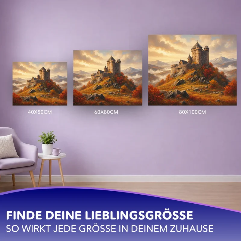 Malen nach Zahlen - Goldener Herbstzauber