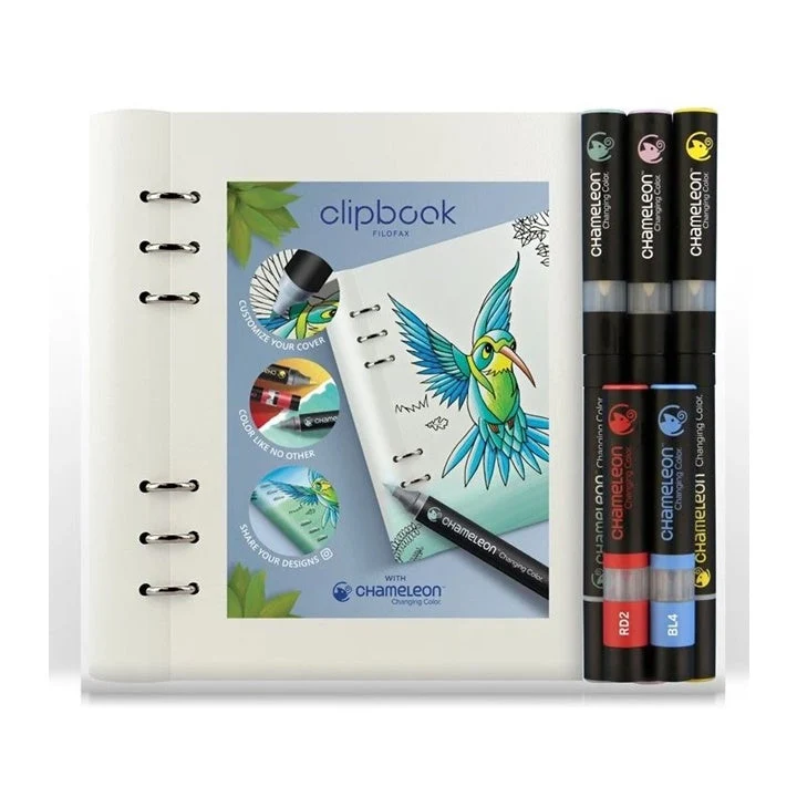Chameleon Pens with Filofax Notebook, Set of 6