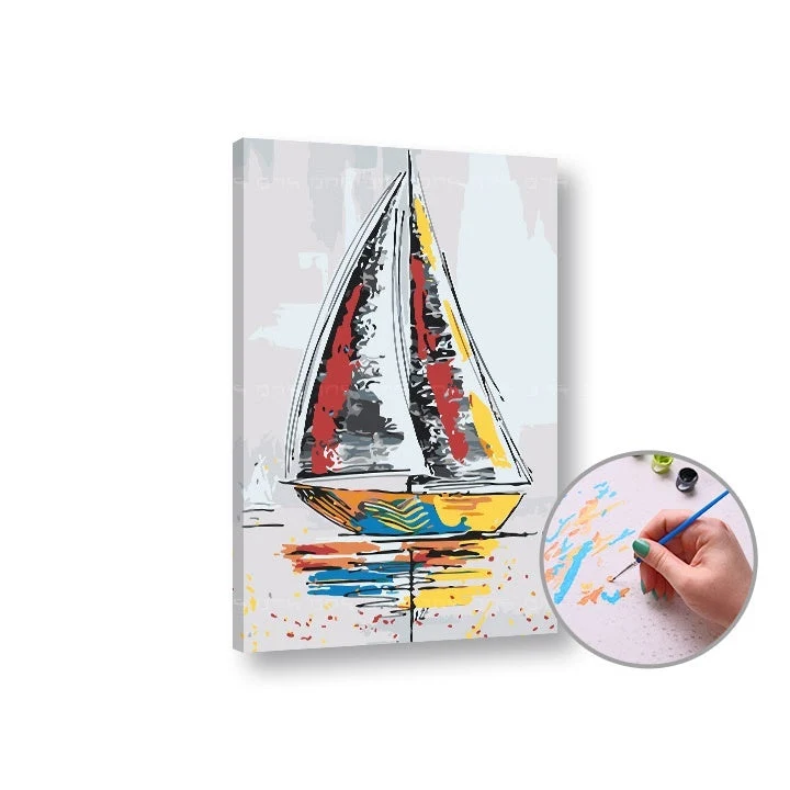 Paint by Numbers Boat – Low Difficulty