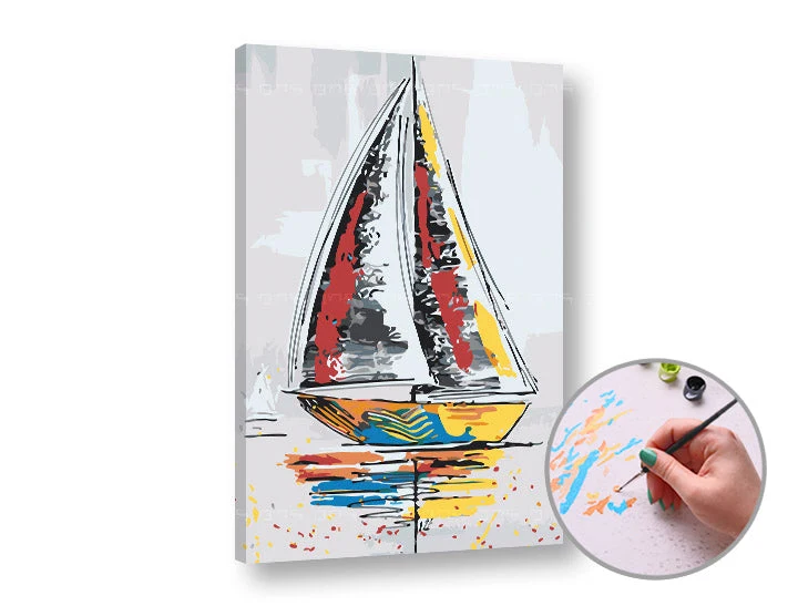 Paint by Numbers Boat – Low Difficulty