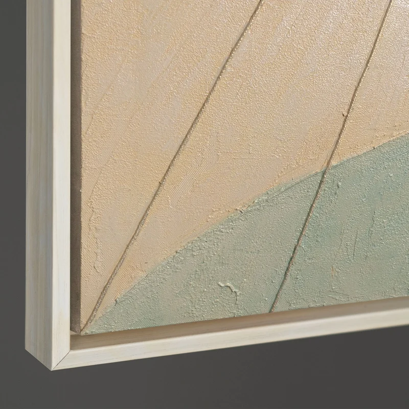 Ruhige Acrylbilder in Naturfarben als moderne Wandkunst „Morgendämmerung über dem Meer“