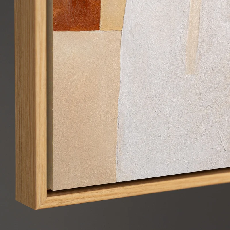 Moderne Gemälde auf Leinwand im Rahmen mit fließender Struktur „Atem der Architektur“