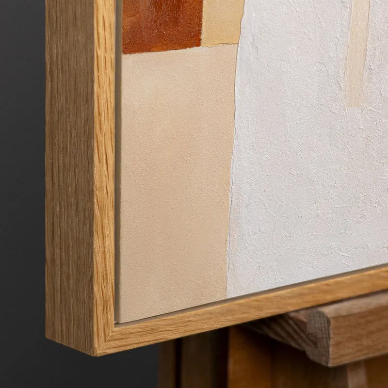Moderne Gemälde auf Leinwand im Rahmen mit fließender Struktur „Atem der Architektur“