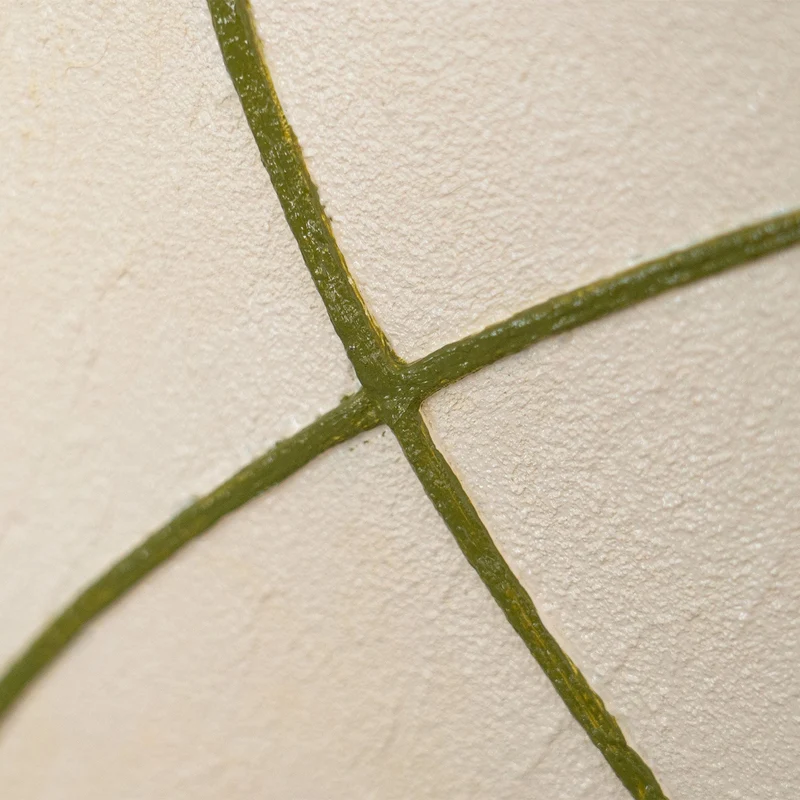 Abstrakte Kunst auf Leinwand im Rahmen mit sanften Linien „Verflechtung“