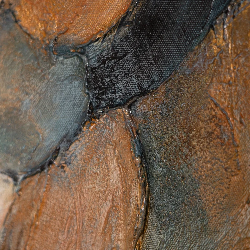 Moderne Bilder im Rahmen mit warmer Struktur „Palette des Abends“