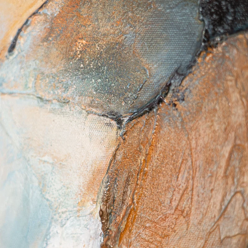 Moderne Bilder im Rahmen mit warmer Struktur „Palette des Abends“