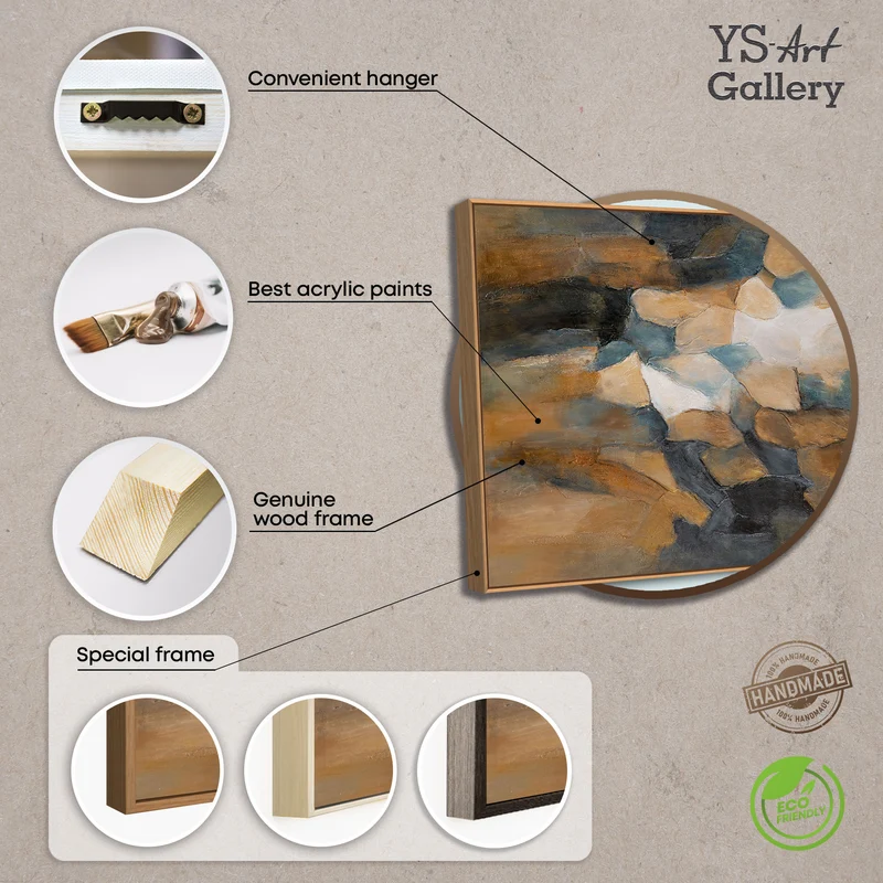 Moderne Bilder im Rahmen mit warmer Struktur „Palette des Abends“