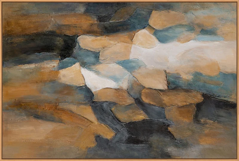 Moderne Bilder im Rahmen mit warmer Struktur „Palette des Abends“