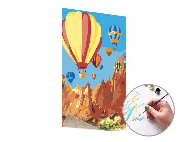 Paint by Numbers Flying Balloon | Low Difficulty