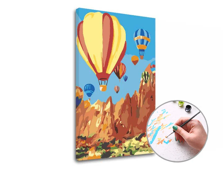 Paint by Numbers Flying Balloon | Low Difficulty
