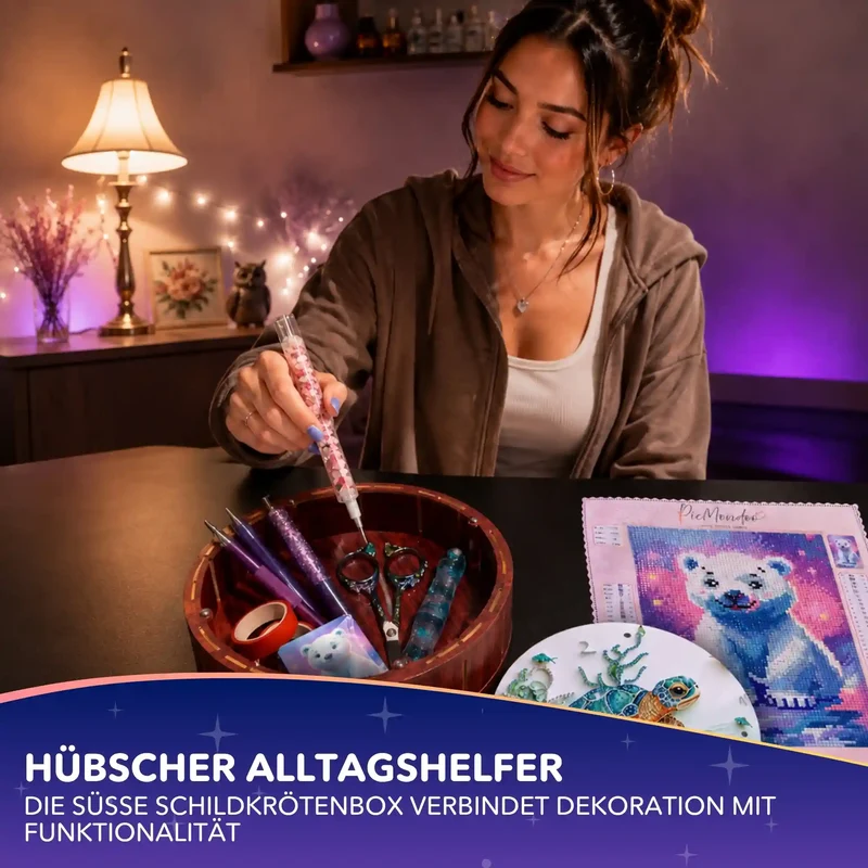 Diamond Painting Aufbewahrungsbox Schildkröte