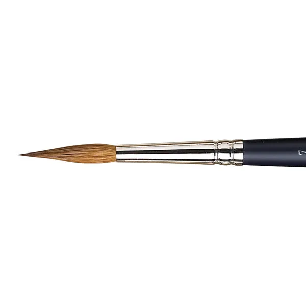 Winsor and Newton - Artists' Watercolour Sable Pointed Round Short Handle Brush - No. 7