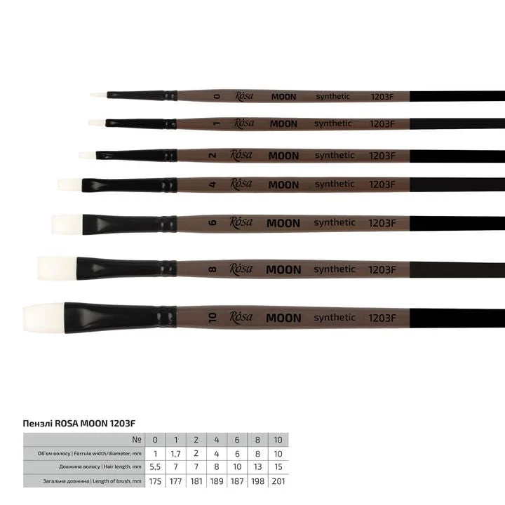 ROSA Synthetic Flat Brush MOON 1203F