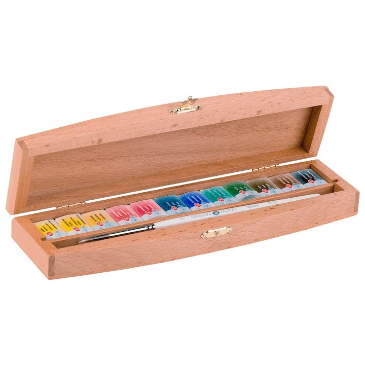 White Nights Watercolors in a Wooden Box