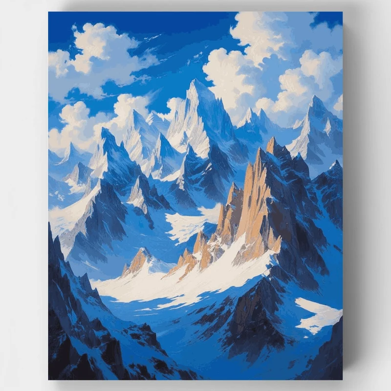 Sagarmatha National Park Glacial Spires - Paint by Numbers Kit