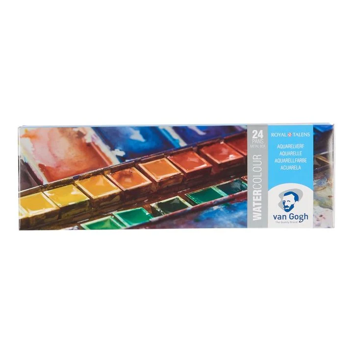 Van Gogh Watercolor Paints in a Metal Tin