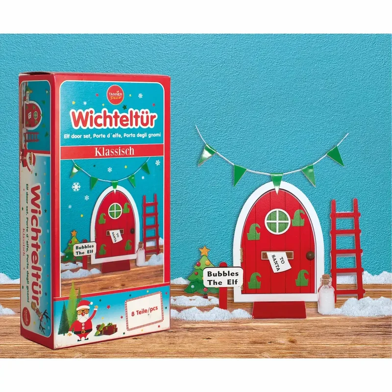 Magische Wichteltüre Elf Edition - Weihnachtszauber für Kinder 18,5x9,5x5cm