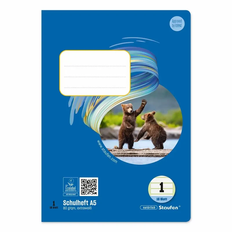 Staufen Schulheft Style Lineatur 1 liniert DIN A5 - 16 Blatt 80g/m²