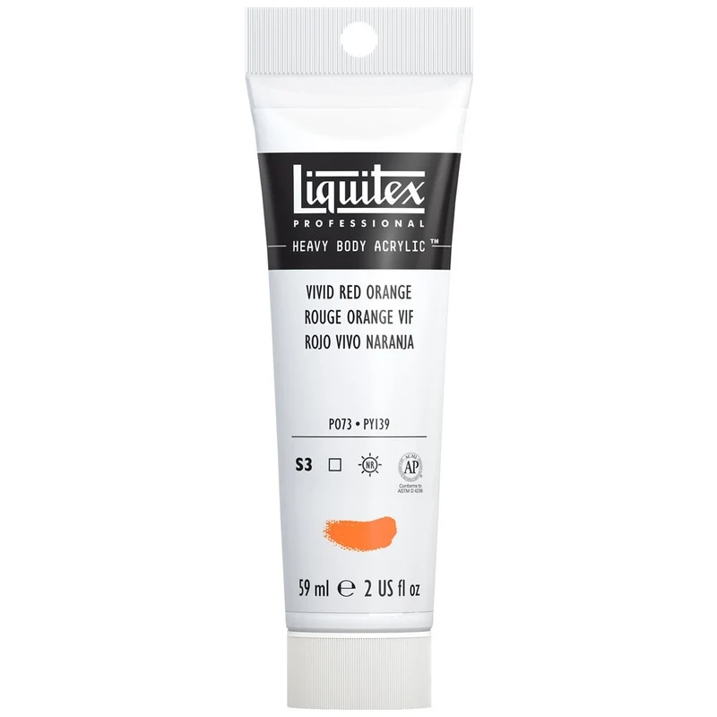 Liquitex - Heavy Body Acrylic Colour - 59ml Vivid Red Orange